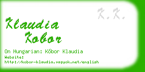 klaudia kobor business card