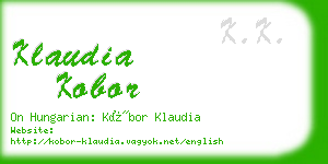 klaudia kobor business card